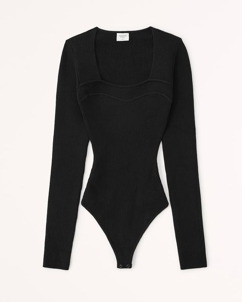 Women's Long-Sleeve Sweetheart Bodysuit | Women's Tops | Abercrombie.com Sweetheart Bodysuit, American Clothing, Women's Tops, American Apparel, Abercrombie Fitch, Women Long Sleeve, Create Your, Sign Up, Benefits