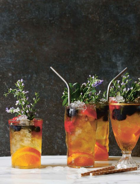 3 Gorgeous Cocktails That Will Wow Any Guest (The “Sherry Cobbler” looks divine!) Gorgeous Cocktails, Batch Cocktails, Pretty Cocktails, Tea Cocktails, How To Make Drinks, Summer Drink, Happy Foods, Adult Beverages, Fun Cocktails