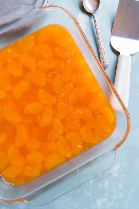 Mandarin Orange Jello Salad, Orange Jello Salad, Cream Jello, Jello Fruit Salads, Pudding Whipped Cream, Orange Jello Salads, Jello Mold Recipes, Congealed Salad, Mandarin Orange Salad