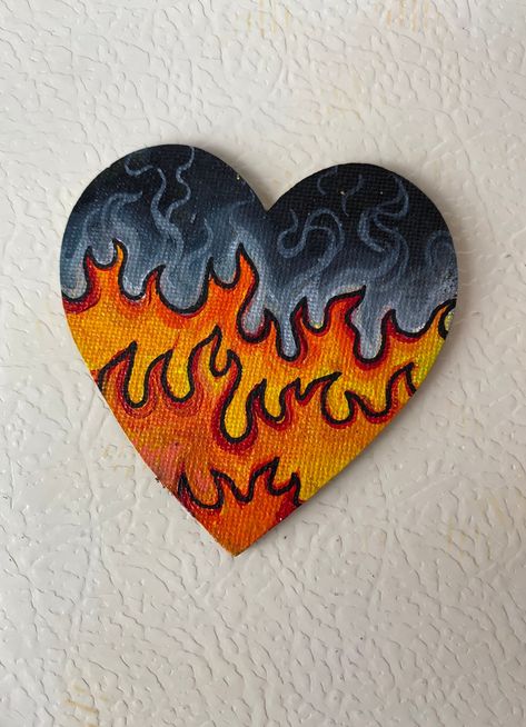 This heart shaped magnet is about 3X3 inches and hand painted by me. There's only one so if your heart is telling you to buy it, then don't wait another second! Hearts Painting Aesthetic, Heart Artwork Creative, Heart Shaped Painting Ideas, Heart Shape Painting, Heart Shaped Canvas Painting Ideas, Heart Canvas Painting Ideas, Heart Painting On Canvas, Heart Shaped Canvas, Paint Inspo