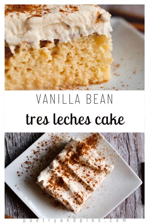 Vanilla Bean Paste Desserts, Chocolate Coffee Tres Leches Cake, Lavender Tres Leches Cake, Boozy Tres Leches Cake, Holiday Tres Leches Cake, Coquito Tres Leches Cake, Recipes Using Vanilla Bean Paste, Butter Pecan Tres Leches Cake, Tree Leches Cake