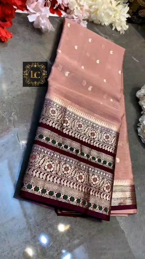 *Baneras Dupion-Spl Color*  *Pre-Book*  Soft Baneras Dupion Saree in Pastel Shade..... Wine color weaving Border...Tissue Pallu... Contrast Blouse  *Soft &Light Weight*   *Price:2050  *Keep Shopping* *Happy Selling* *14 Days Dispatch time* *Multiples Available* Contrast Blouse, Wine Color, Soft Light, Weaving, Saree, Pastel