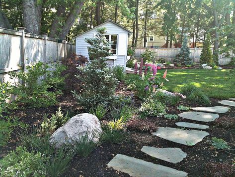 Transition Spaces – Terrascapes There Is Always A Way, Hearth Stone, Front Walkway, Landscape Designers, Perennial Border, Free Standing Wall, House And Garden, Garden Rooms, Garden Yard Ideas