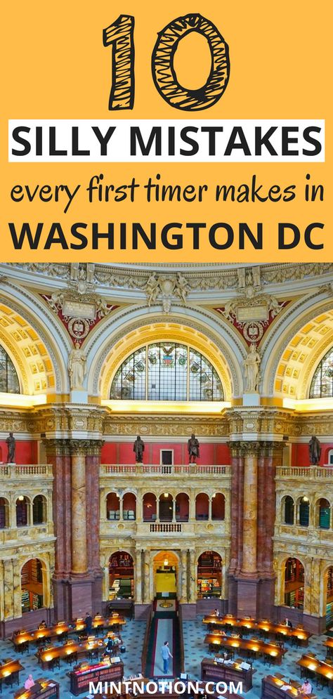 Visiting Washington DC for the first time? Avoid making these silly tourist mistakes. Use these tips to help you enjoy your trip to Washington DC on a budget. See all the top attractions and save money on sightseeing. #washingtondc #budgettravel Washington Dc Itinerary, Washington Dc Travel Guide, Washington Dc With Kids, Trip To Washington Dc, Washington Dc Vacation, East Coast Vacation, Dc Vacation, Washing Dc, Visit Dc