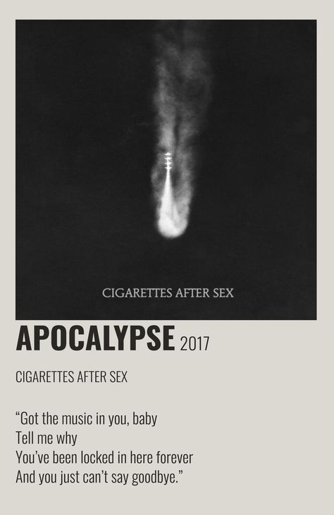 Apocalypse Poster Song, Poster Prints Lyrics, Cas Poster Vintage, Cigarettesaftersex Band Polaroid Poster, Apocalypse Cas Poster, Music Posters Minimalist, Minimalist Poster Music Songs, Ciggaretes After S Wallpaper Aesthetic, Song Posters Vintage