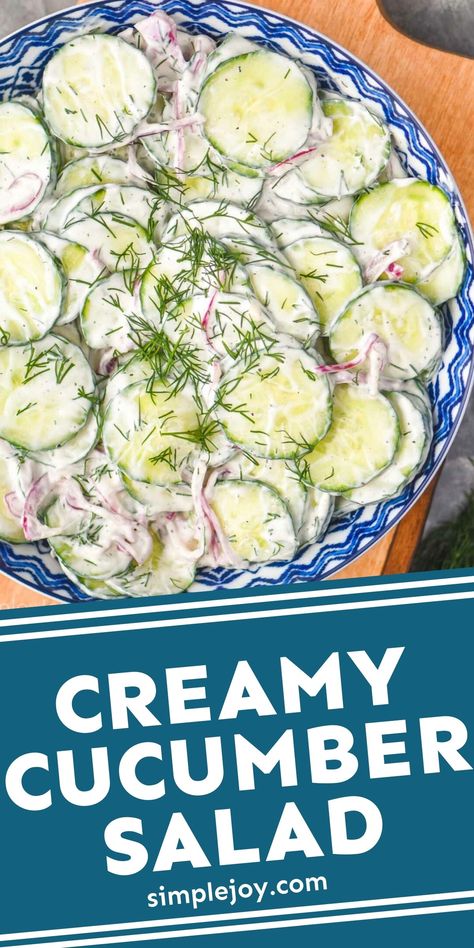 Cucumber Salad Recipes Creamy, Best Cucumber Salad Recipes, Summer Salad Recipes Healthy Easy, Cucumber Dishes, Easter Side Dishes Vegetables, Easter Salad Recipes, Ckd Diet, Easter Side Dishes Recipes, Cucumber Salads