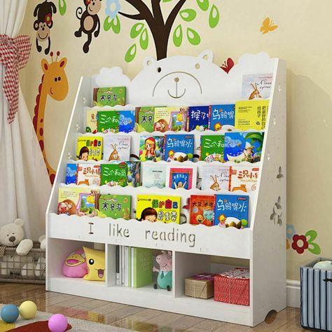 Book Shelf Ideas Kids, Childrens Book Storage, Multi Purpose Bedroom, Tool Wallpaper, Tractor Room, Baby Bookshelf, Baby Store Display, Kids Book Storage, Kids Bookshelf