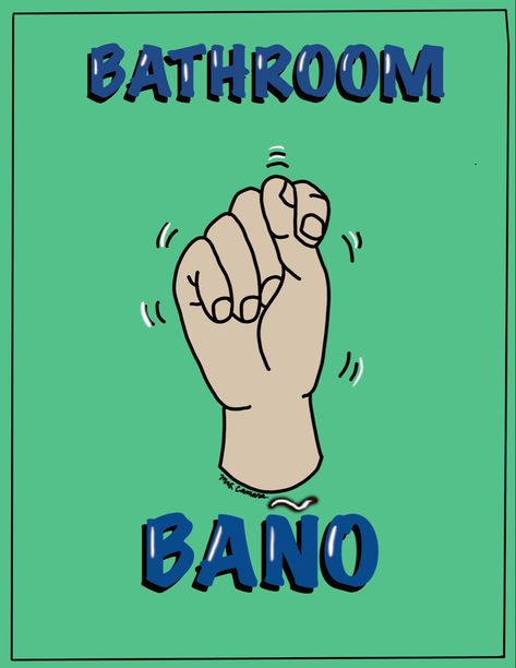 Boy Girl Bathroom, Facial Regimen, Teacher Classroom Sign, Sign Language Lessons, Sign Language Phrases, Sign Language Words, Asl Sign Language, Asl Signs, Classroom Signs