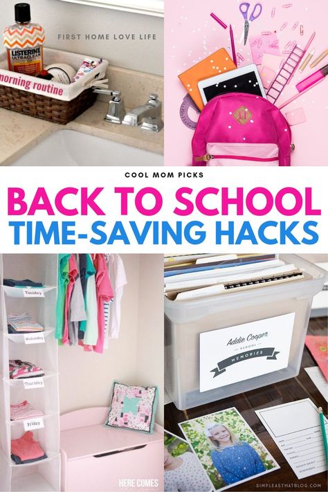 7 time-saving hacks that are back-to-school lifesavers for parents | Cool Mom Picks | Back to school season can be crazy busy, with all the parent info nights, open houses, and extracurriculars starting up. So finding even a few new time-saving hacks and tricks that you can use can really be a lifesaver.Here are 7 that are working for my household, and we hope they work for you too! #backtoschool #organizing #parentingtips School Bag Organization, After School Checklist, Busy Mom Planner, School Guide, After School Routine, Back To School Organization, School Mom, Saving Hacks, Mom Planner