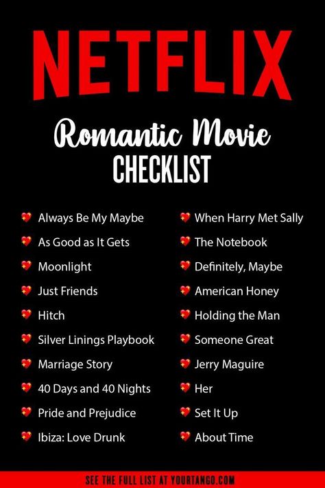 Best Romance Movies, Movie Checklist, Netflix Movie List, Best Teen Movies, Romance Movies Best, Love Story Movie, Romantic Series, Movies To Watch Teenagers, Movie Hacks