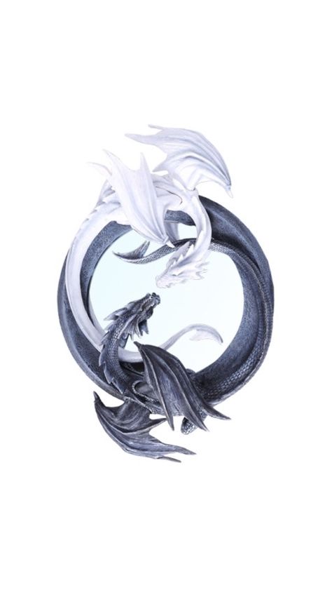 Yin and Yang dragons <3 Yin Yang Dragons Tattoo, Yin Yang Dragon Drawing, Ying And Yang Dragon Tattoo, Dragon Yin Yang Tattoo Design, Yin And Yang Dragon Tattoo, Yin Yang Drawing Ideas, Dragon Ying Yang Tattoo, Yang Yang Tattoo, Two Dragons Intertwined