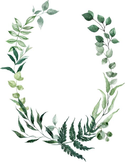 Watercolor greenery frame, oval wreath with green leaf - Photos by Canva Oval Wreath, Leaf Photo, Botanical Wreath, Spring Wedding Decorations, Spring Wedding Invitations, Watercolor Greenery, Wedding Invitations Diy, Oval Frame, Photo Library