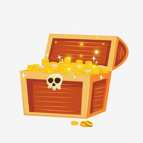 cartoon yellow treasure chest illustration Treasure Chest Illustration, Cartoon Treasure Chest, Treasure Chest Clipart, Treasure Illustration, Treasure Cartoon, Fish Project, Images Cartoon, Ad Illustration, Going Fishing