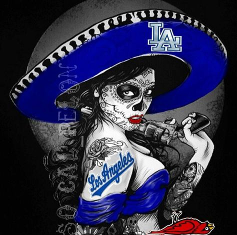 Dodger. Día de Muertos.. La Dodgers Logo, Let's Go Dodgers, Mlb Dodgers, Dodger Baseball, Dodgers Nation, Los Angeles Dodgers Logo, La Dodgers Baseball, Dodgers Girl, Dodgers Logo