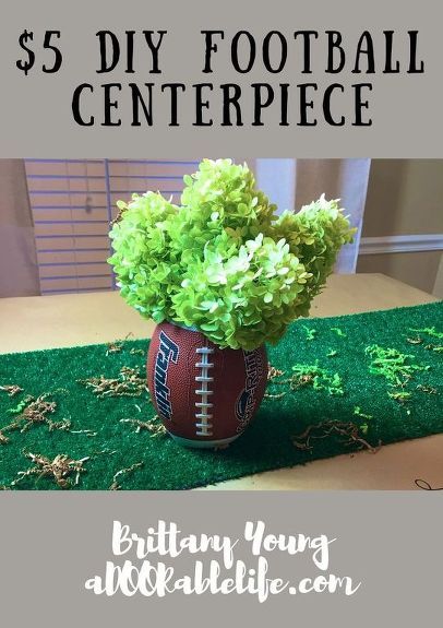 Football Party Centerpieces, Football Banquet Centerpieces, Football Centerpiece, Football Centerpieces, Sports Centerpieces, Football Tailgate Party, Tailgate Decorations, Football Fundraiser, Banquet Centerpieces