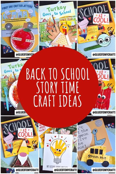 Back To School Storytime, Story Time Ideas Preschool, Preschool Storytime Ideas, Books With Crafts, School Bus Pictures, Storybook Crafts, Storytime Activities, Toddler Storytime, Time Craft