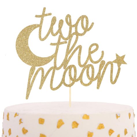 PRICES MAY VARY. UNFOEGETTABLE SPACE PARTY CAKE TOPPER - the cake topper adopts a spatial theme can add a lot of fun to baby’s birthday parties and make their 2nd big day even more memorable.therefore.it’s a perfect choice to use two the moon cake topper to decorate the party awesomely! SUITABLE FOE MULTIPLE THEMES - gold glitter two the moon cake topper is great to decorate outer space 2nd birthday party,galaxy astronaut 2nd birthday party,space man 2nd birthday party,2 the moon birthday party 2nd Birthday Moon Theme, Two The Moon Cake Topper, Winter 2nd Birthday Party For Girl, Love You Two The Moon Party, Two The Moon Birthday Party Girl, Two The Moon Cake, Outer Space Cake, 2nd Birthday Cake Topper, Space Cake Topper