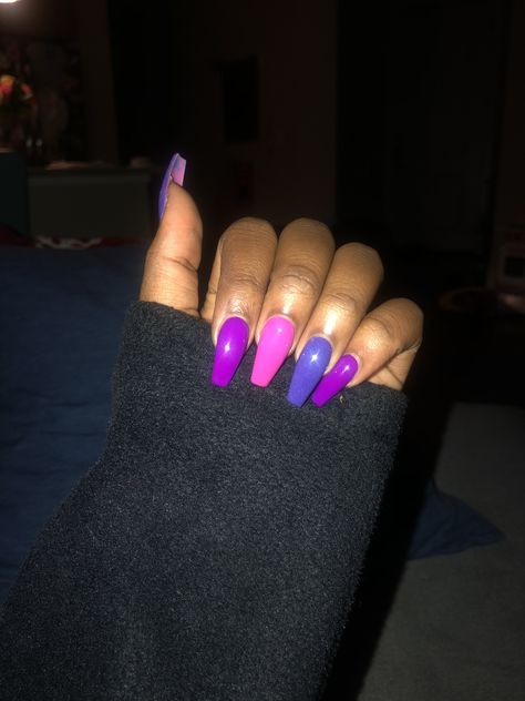 5 Shades Of Purple Nails, Different Color Purple Nails, Purple Shades Nails, Different Shades Of Purple Nails, Different Shade Of Purple Nails, Nails Inspiration Purple, Hot Purple Nails, Shades Of Purple Nails, Shades Nails