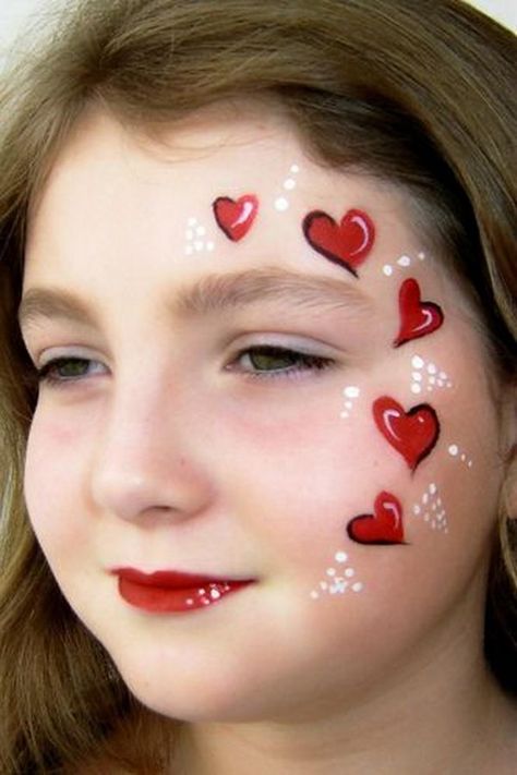 Red Heart Face Painting. Cool Face Painting Ideas For Kids, which transform the faces of little ones without requiring professional quality painting skills. Face Painting Images, Easy Face Painting Designs, Face Painting Supplies, Cheek Art, Girl Face Painting, Face Painting Ideas, Face Painting Easy, Kids Face Paint, Pintura Facial