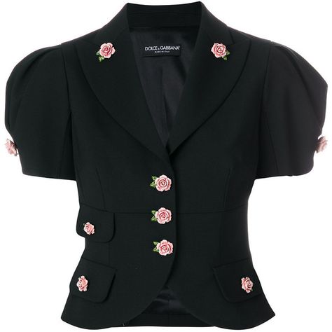 Dolce & Gabbana Rose Embellished Cropped Jacket ($3,033) ❤ liked on Polyvore featuring outerwear, jackets, button jacket, rose jacket, short-sleeve jackets, print jacket and short sleeve jacket Dolce Gabbana Jacket, Dolce E Gabbana, 여자 패션, Cropped Jacket, Classic Outfits, Looks Vintage, Crop Jacket, Outfits Casuales, Fashion Tops