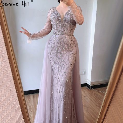 Vestido Color Lila, Long Pants Fashion, Beaded Formal Dress, Long Sleeve Evening Gowns, Soiree Dress, Silk Pajama Set, فستان سهرة, Flannel Women, Lilac Dress