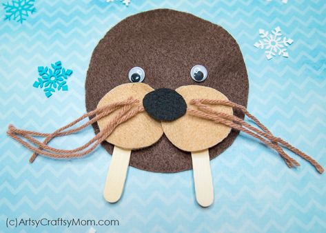 Walrus Craft, Christmas Costumes Women, A To Z Alphabet, Z Alphabet, Animal Craft, Circle Crafts, Polar Animals, Cd Crafts, Alphabet Crafts