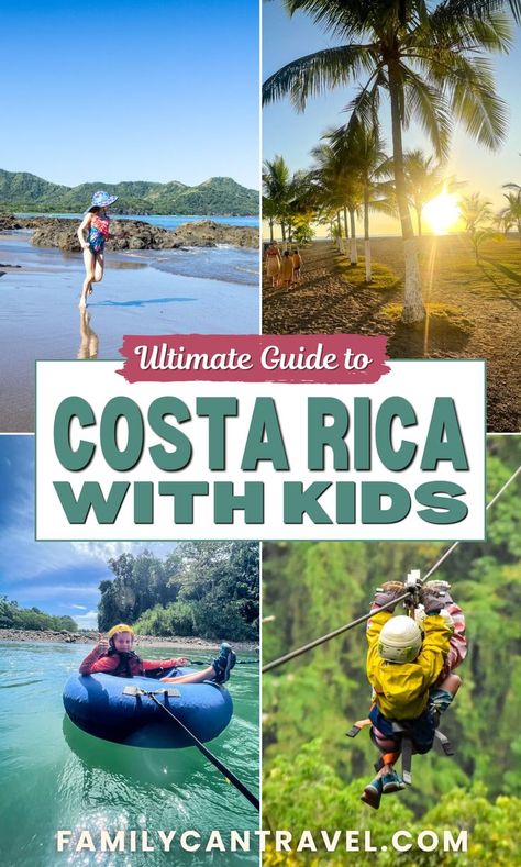 Have you got Costa Rica in your summer bucket list? Check out our ultimate guide to Costa Rica with kids, and start planning an epic family trip to this beautiful region in Central America. In this post, we share essential Costa Rica travel tips, including how to plan your Costa Rica vacation, getting around Costa Rica with kids, our family-friendly Costa Rica road trip itinerary, and all the best things to do in Costa Rica with kids! Costa Rico, Costa Rica With Kids, Costa Rica Wildlife, Costa Rica Travel Guide, Arenal Volcano, Visit Costa Rica, Costa Rica Vacation, Vacation Goals, Best Family Vacations