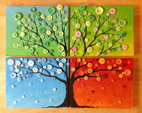 Button Tree Art, Crafts By Season, Button Creations, Button Tree, Metal Tree Wall Art, Button Art, Tree Wall Art, Button Crafts, Tree Wall