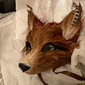 Diy Animal Mask, Fox Mask Ideas, Woodland Mask, Fox Masquerade Mask, Animal Masquerade Mask, Luxury Mask, Fox Costume, Mask Aesthetic, Pet Cemetery