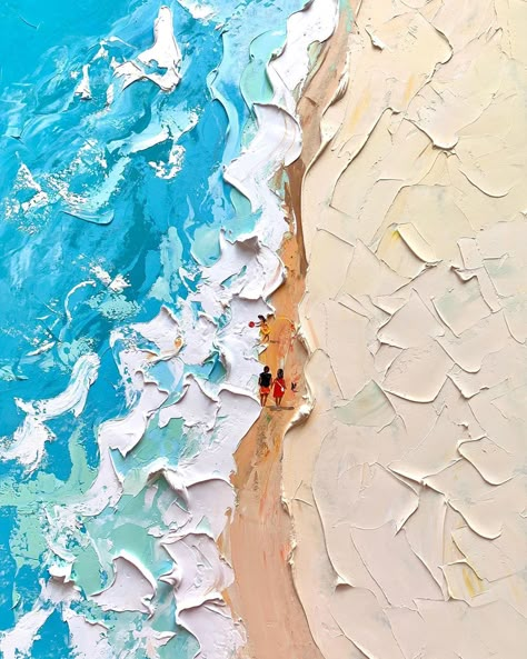 Simple Pallet Knife Painting, Painting With A Pallet Knife, Painting Knife Paintings, Pallet Knife Painting Acrylic, Paint Knife Art, Palette Knife Painting Abstract, Pallet Knife Painting, Pallette Knife Painting, Abstract Beach Art