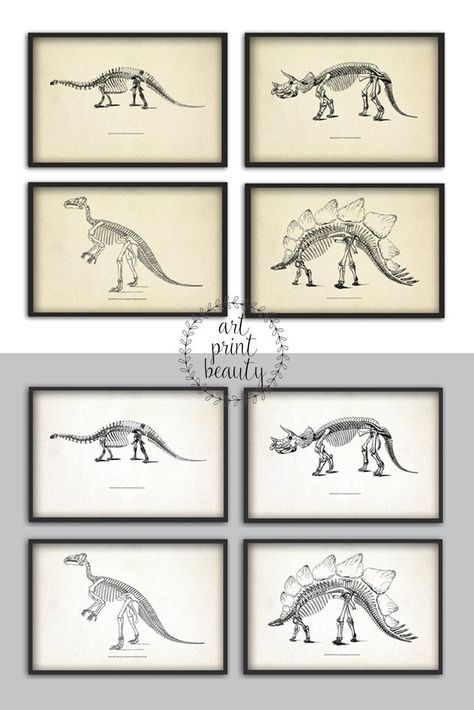 Plate Illustration, Boys Bedroom Paint, Dinosaur Room Decor, Dinosaur Bedroom, Dinosaur Room, Dinosaur Posters, Toddler Boys Room, Dinosaur Skeleton, Diy Upcycling