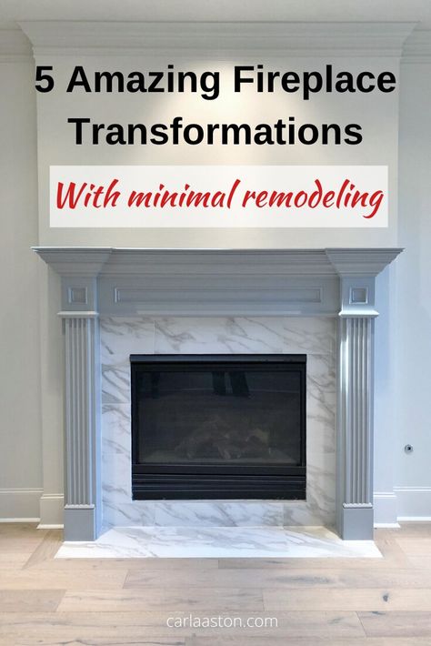 How To Remodel Fireplace Mantle, Traditional Fireplaces And Mantels, Painted Fireplace Mantles, Fireplace Makeover Tile Modern, Updated Fireplace Mantle, Fireplace Granite Surround, Art Over Fireplace Mantles, Transitional Fireplace Makeover, Fireplace Mantle Painting Ideas