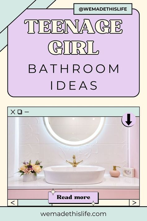 Teenage Girl Bathroom Ideas Teen Bathroom Decor Ideas, Teen Girl Bathroom Decor, Teenage Girl Bathroom Ideas, Teenager Bathroom Ideas, Teenage Girl Bathroom, Teen Girl Bathroom Ideas, Teen Bathroom Ideas, Teen Girl Bathroom, Girl Bathroom Ideas