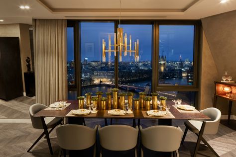 Penthouse Apartment Interior, Penthouse Dining Room, Penthouse Interior Design, Penthouse Interior, Penthouse Living, Apartment Dining Room, Apartment Dining, Penthouse Apartment, Houses Of Parliament