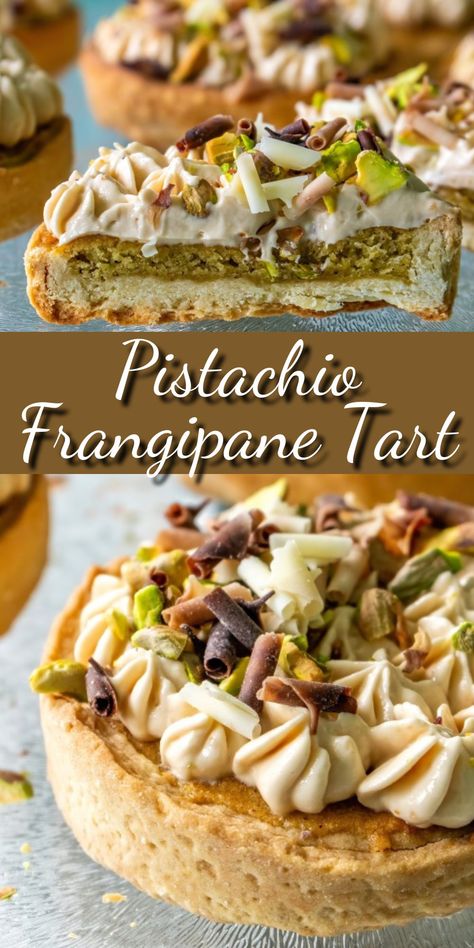 Pistachio Florentine Tart, Mini Frangipane Tarts, Pate Sucree Tart, Pistachio Frangipane Tart, Pistachio Tart Recipes, Vertical Tart, Frangipane Dessert, Frangipane Tartlets, Frangipane Recipe