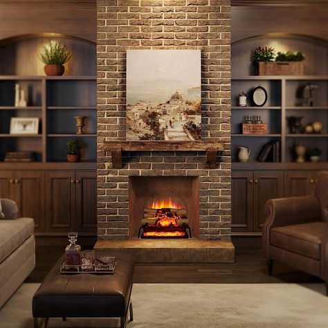 Stunning flame rising from the realistic and graceful resin logs with ember bed looks even better than the wood burning fireplace. 100% energy saving LED shorten your bill, while also enjoying the beautiful flame effect with or without the heater all year long. Standing Electric Fireplace, Free Standing Electric Fireplace, Fireplace White, Electric Fireplace Suites, Indoor Electric Fireplace, Fireplace Suites, Birch Logs, Black Fireplace, Fireplace Logs