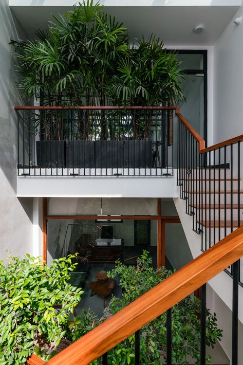 Dream Farm, Tropical Landscape, Nest Design, Front Entrance, Railing Design, Industrial House, Staircase Design, Stairs Design, Railing