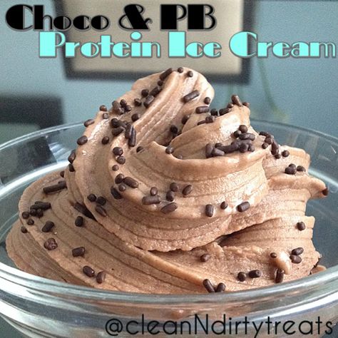 Peanut Butter Banana Ice Cream, Healthy Chocolate Peanut Butter, Protein Ice Cream Recipe, Protein Ideas, Banana Nice Cream, Peanut Butter Ice Cream, Protein Treats, Protein Ice Cream, Protein Powder Recipes