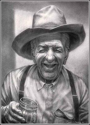 . Art Pencil, Pencil Portrait, Old Man, Cowboy Hat, A Drawing, Pencil Art, Portrait Drawing, Adult Coloring, Pencil Drawings