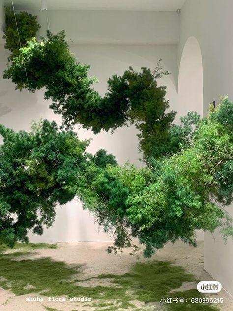 Plants Art Installation, Moss Floral Installation, Moss Installation, Greenery Installation, Plant Installation, Floral Installation, Floral Installations, Flower Installation, Deco Floral