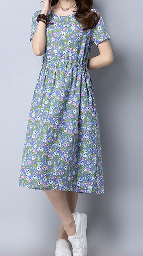 Tunic Fashion, Flower Gown, Hair Treatments, Retro Mode, Dress Tunic, Fashion Dresses Casual, Flower Dress, Tunic Styles, Chic Woman