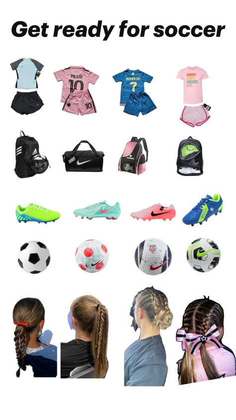 Soccer Things You Need, Soccer Necessities, Pick Your Outfit Aesthetic, Soccer Practice Outfits, Soccer Fits, Soccer Fit, Soccer Locker, Soccer Poses, Soccer Essentials