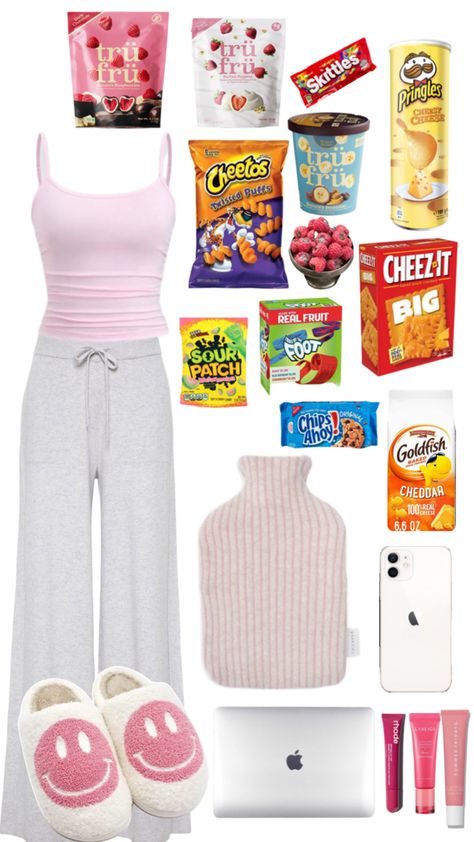 Snacks,comfy clothes,lippies what more do you need Comfy Clothes, Comfy Outfits, Do You Need, Period, Snacks, Clothes