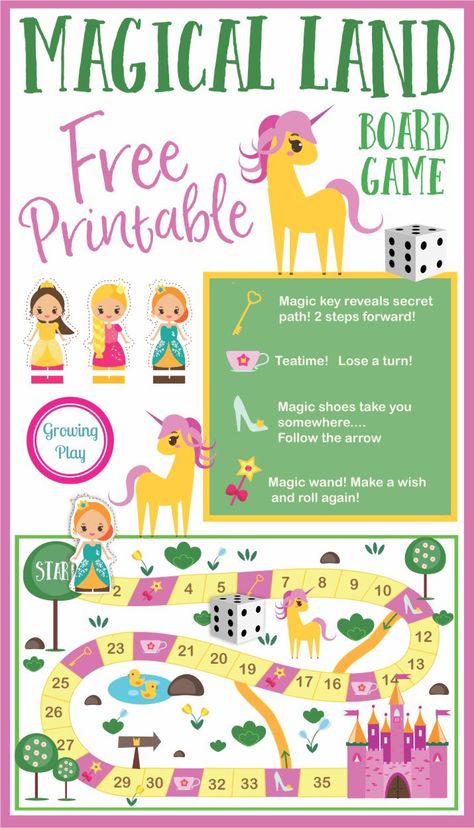 Princess Board Game, Board Game Activities, Build Your Own Board Game, Free Printable Game Boards, Printable Board Games For Kids Free, Board Game Template Printable, Printable Board Games For Kids, Free Printable Board Games, Board Games Printable