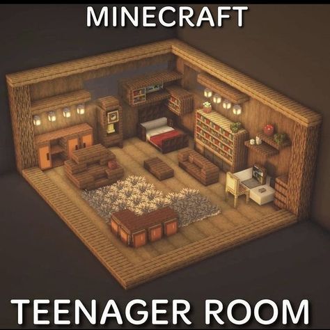 Minecraft Hus, Minecraft Interior Ideas, Interior Design Minecraft, Minecraft Welten, Case Minecraft, Minecraft Decoration, Teenager Room, Rumah Minecraft Sederhana, Minecraft Interior