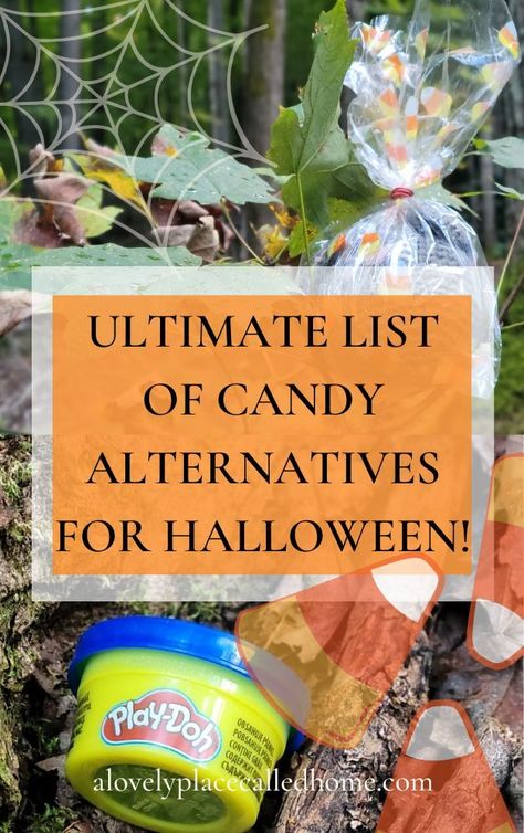 ULTIMATE LIST OF CANDY ALTERNATIVES FOR HALLOWEEN cover picture Halloween Candy Alternatives, List Of Candy, Candy Alternatives, Country Vibe, Fun List, Cover Picture, Festive Holiday Decor, Thanksgiving Fun, Live Simply