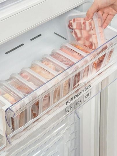 Meat Box, Freezer Organization, Fridge Organisers, Frosé, Freezer Storage, Frozen Meat, Refrigerator Organization, Food Storage Container Set, Refrigerator Storage