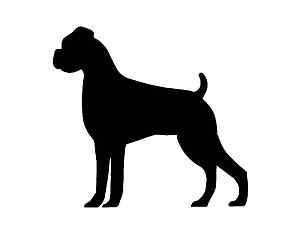 Boxer image - vector clip art online, royalty free & public domain Boxer Silhouette Dogs, Dogs Tattoo Ideas, Boxer Silhouette, Boxer Dog Tattoo, Boxer Tattoo, Dogs Tattoo, Boxer Dogs Art, Boxer (dog), Boxer Love