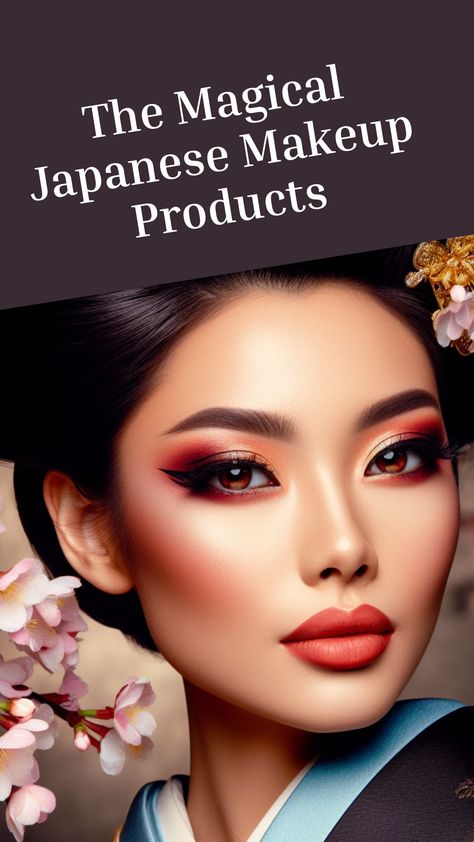 Secrets of Japanese beauty: the main principles of Japanese makeup. Japanese makeup products are known for their high degree of professionalism and dedication to detail. Each product is designed to meet the needs of unique Japanese leather, and they elegantly combine innovation and tradition. #Makeup #JapaneseMakeup Japanese Makeup Looks Traditional, Japanese Makeup Style, Geisha Makeup Traditional, Traditional Japanese Makeup, Chinese Makeup Tutorial, Japanese Makeup Products, Hanfu Makeup, Geisha Makeup, Chinese Makeup