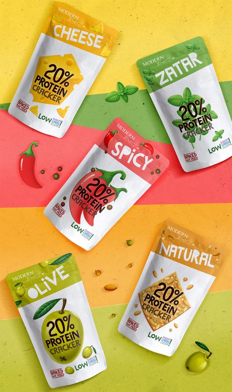 20% Protein cracker on Behance Food Package Ideas, Cracker Packaging Design, Healthy Packaging Design, Crackers Packaging Design, Playful Packaging Design, Healthy Snacks Packaging, Healthy Food Packaging Design, Product Description Design, Design Packaging Food